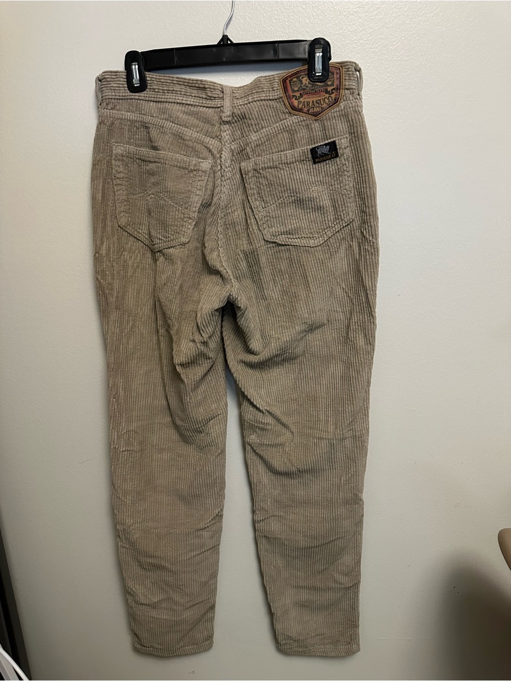 Women's Beige Corduroy Pants - Comfort Fit - Picture 5 of 6